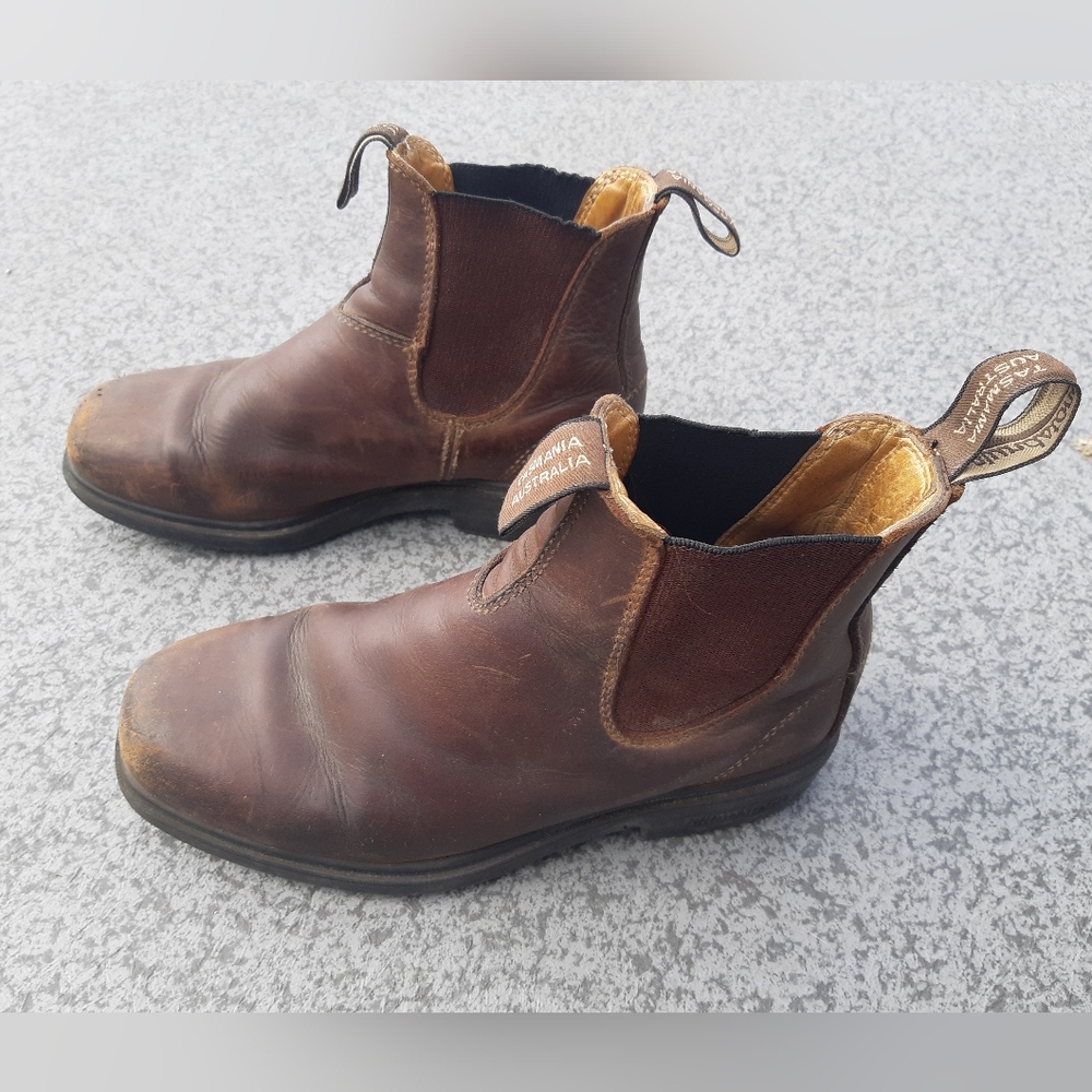 Blundstone Brown Leather Chelsea Ankle Boots - Picture 6 of 15